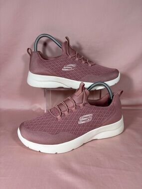 Skechers Dynamight 2.0 Real Smooth Rose/Mauve Wide Fit Women's Sneakers Size 7.5